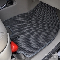 Коврики текстильные на Kia Carnival III (11мест) 2+2 с трансформерами (2014->)