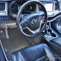 Двухслойные коврики EVA на Toyota Highlander III 3 ряда (2013-2019)