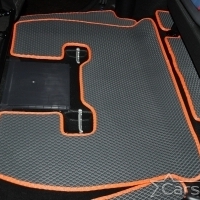 Двухслойные коврики EVA на Lada Largus I рестайл 3 ряда (2021->)