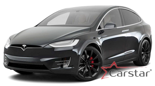 Двухслойные коврики EVA для Tesla Model X 6 мест 3 ряда (2015->) 